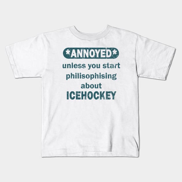 Ice Hockey Stick Puck Friends Bodycheck Kids T-Shirt by FindYourFavouriteDesign